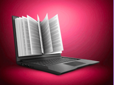 E-book w wersji cyfrowej na laptopie